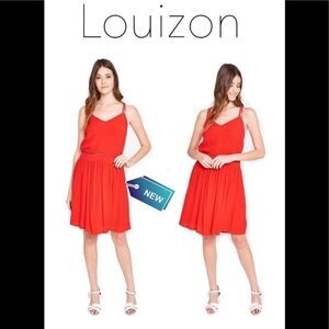 Louizon Red Keaton dress size 1 NWT